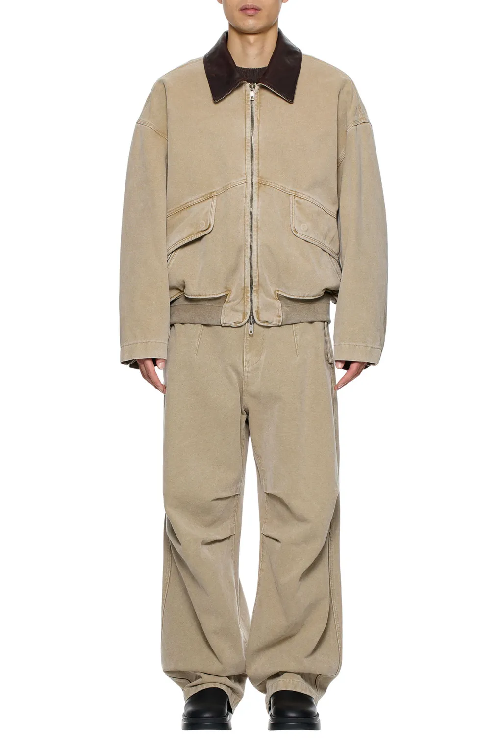 Contrast Collar Jacket