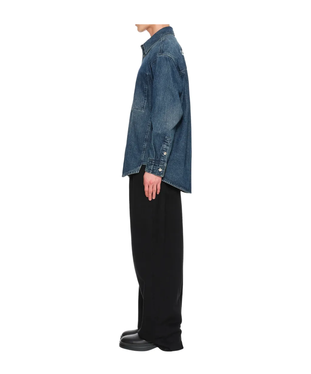 Denim Shirt With Back Logo