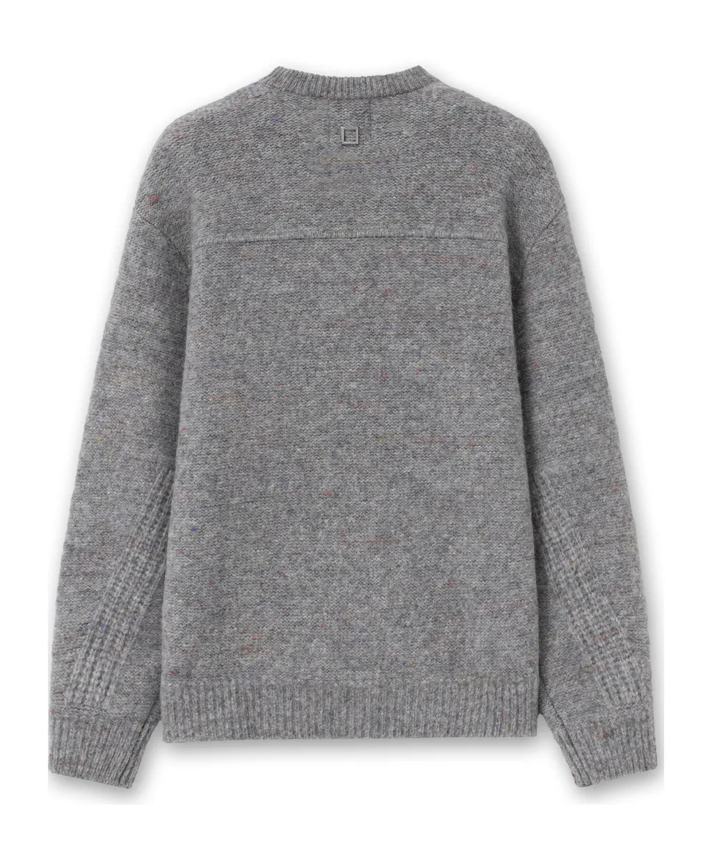 MÉLange-Effect Knitted Sweater