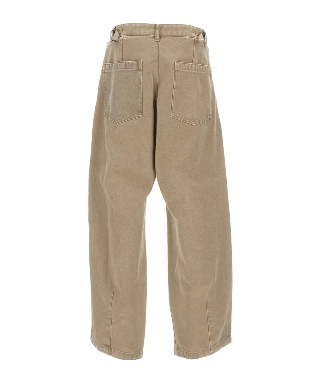 Belted Straight-Leg Pants