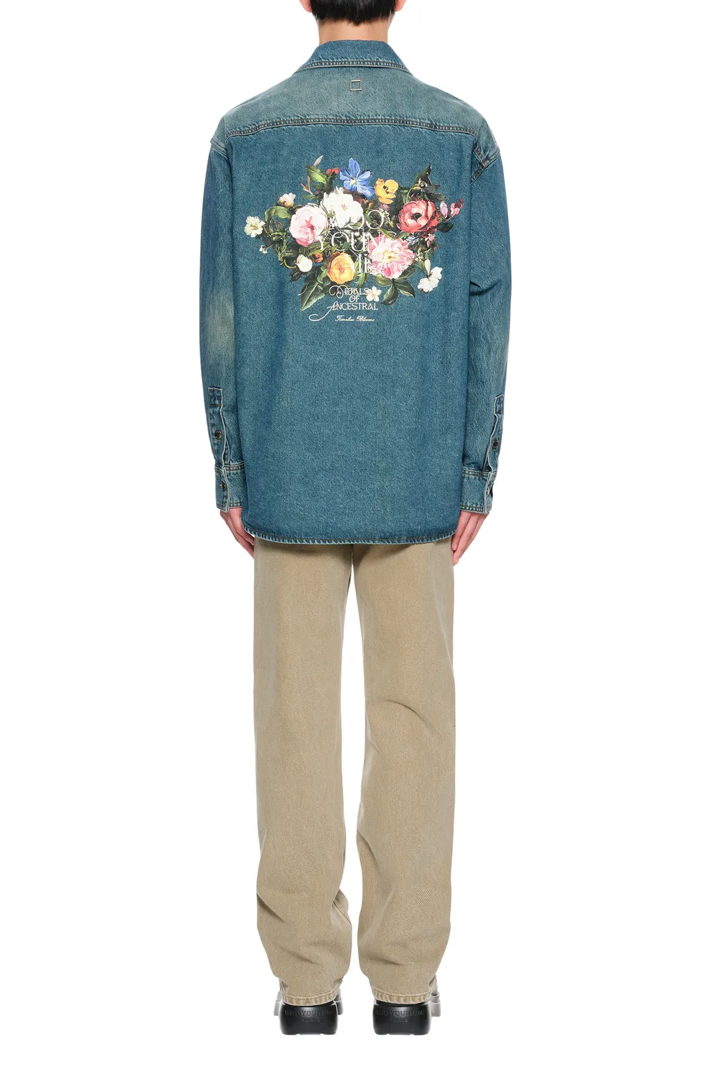 Floral Embroidered Denim Shirt