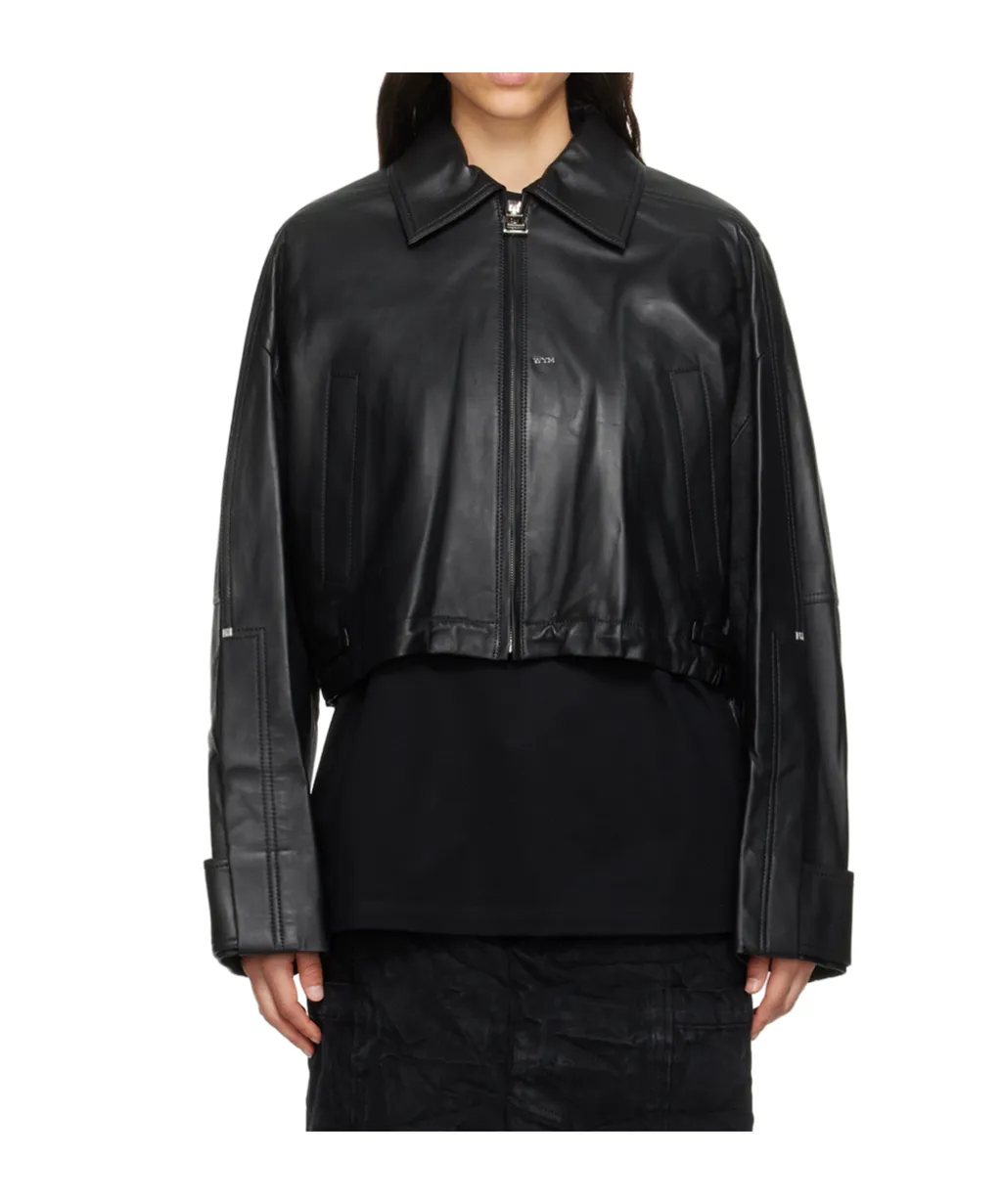 Cropped Leather Jacket