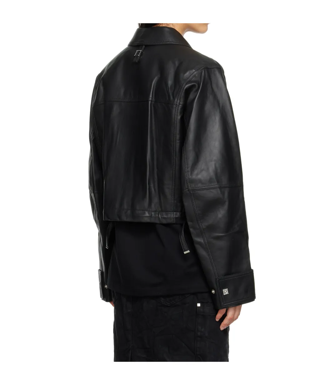 Cropped Leather Jacket