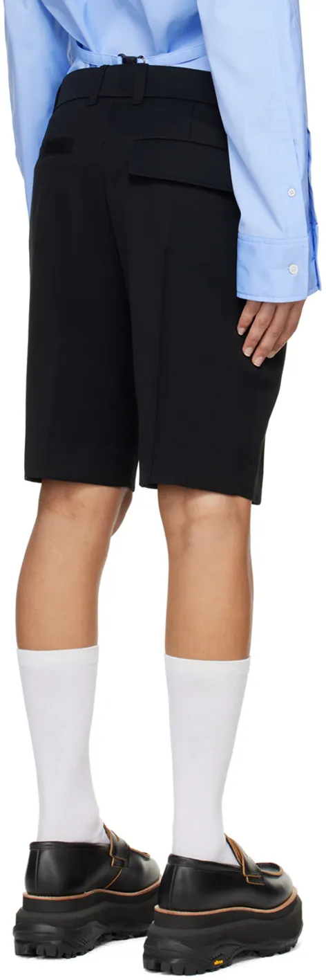 Pleated Zipper Shorts