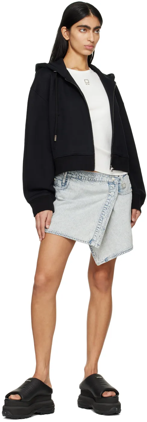 Asymmetric Wrap Mini Skirt