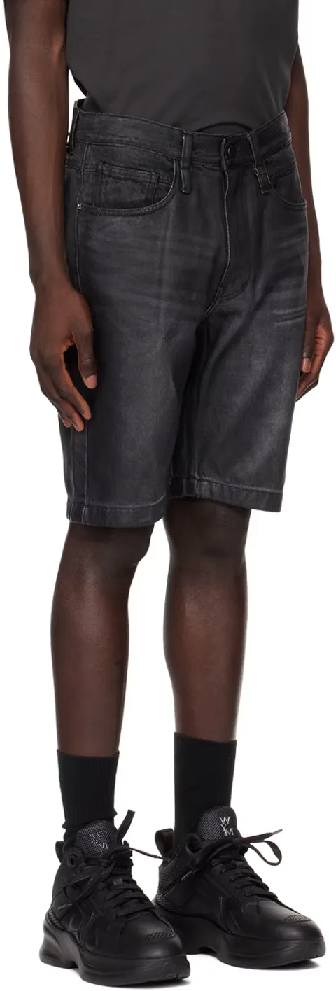 Faded Denim Shorts
