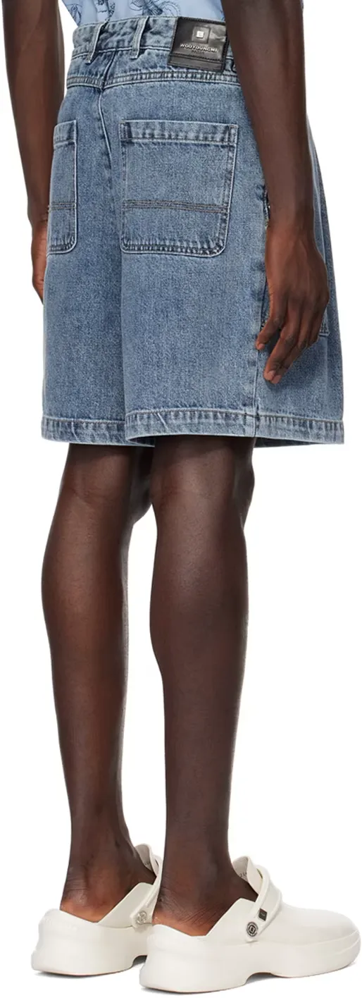 Faded Denim Shorts