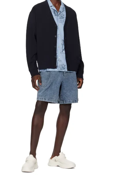 Faded Denim Shorts