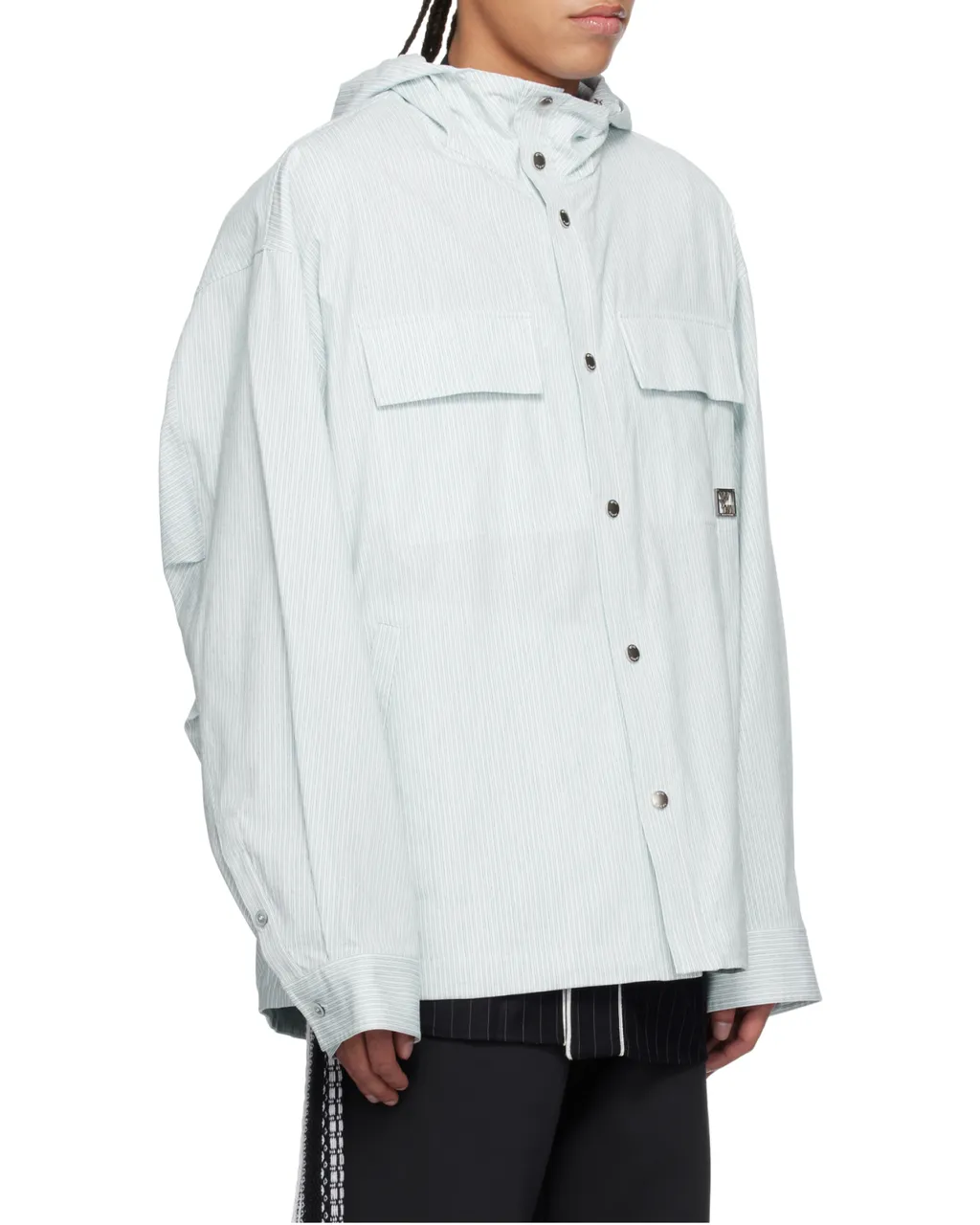 Stripe Hooded Shirt