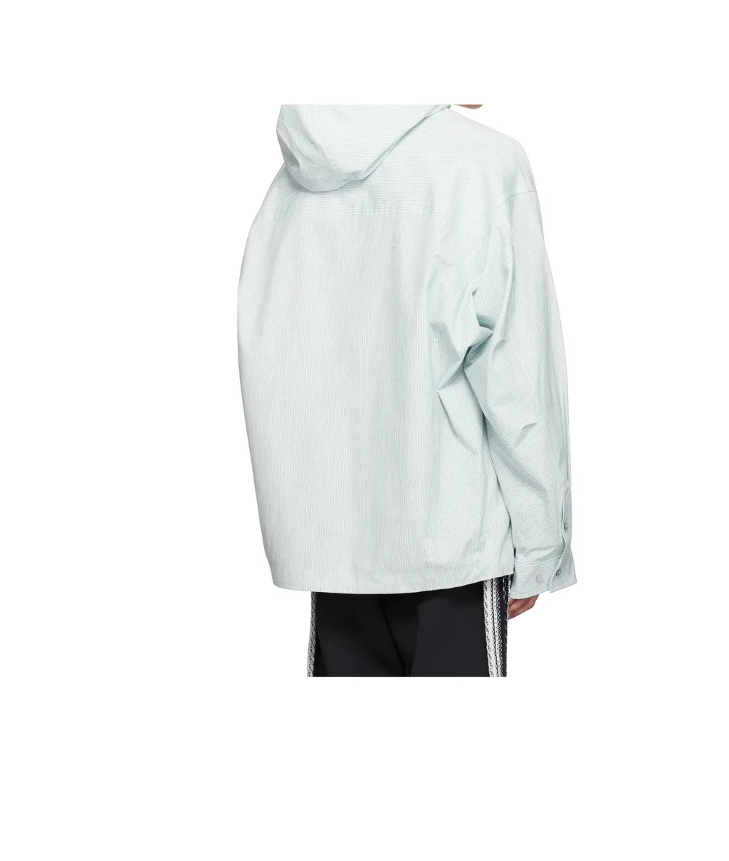 Stripe Hooded Shirt