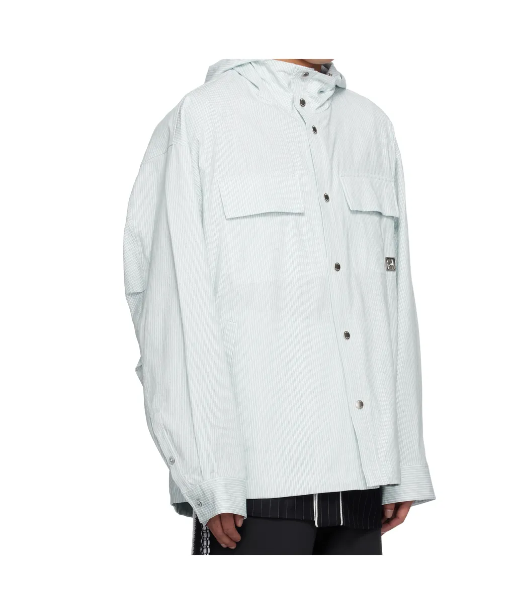 Stripe Hooded Shirt