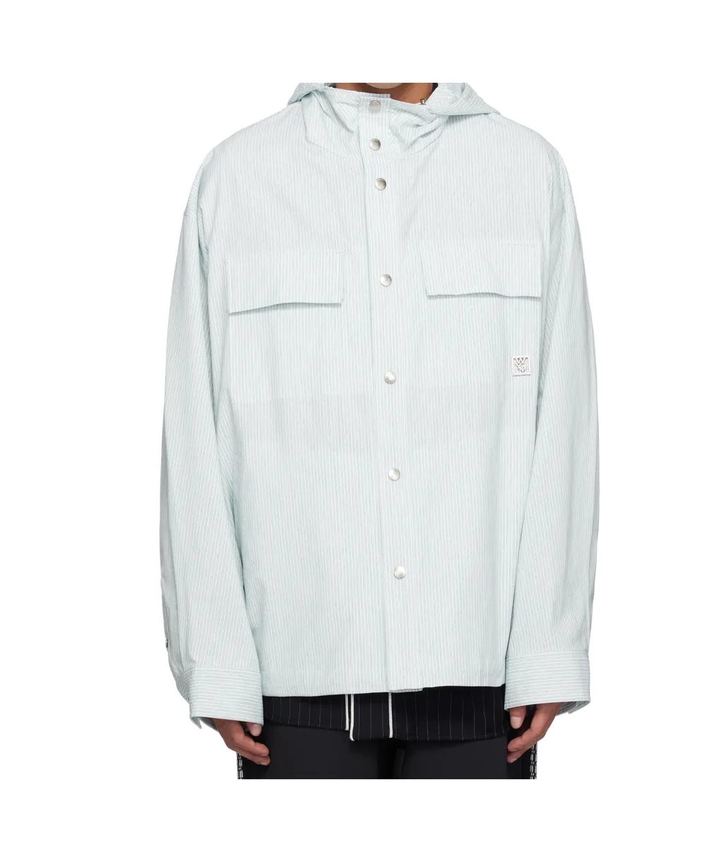 Stripe Hooded Shirt