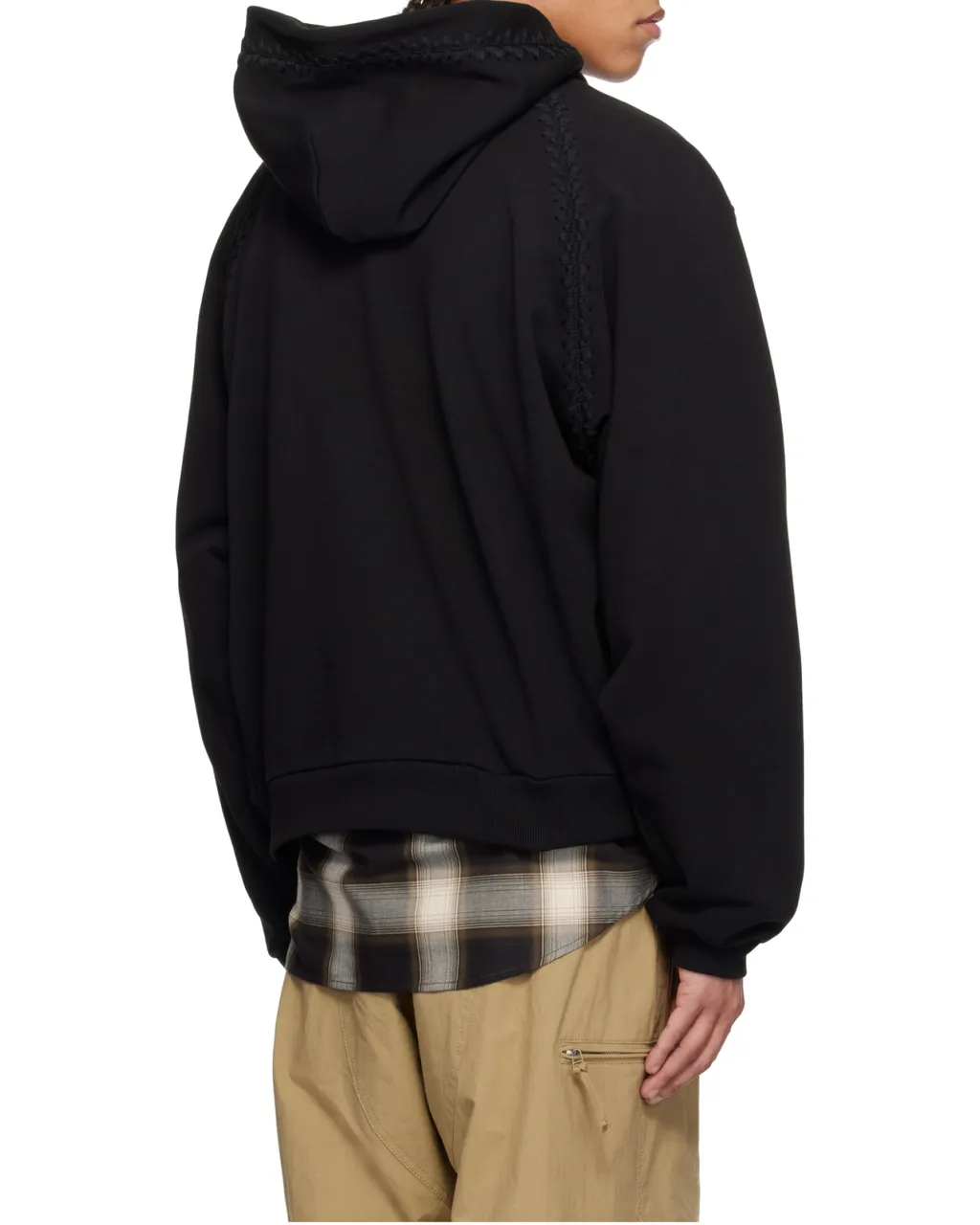 Line Embroidered Hoodie