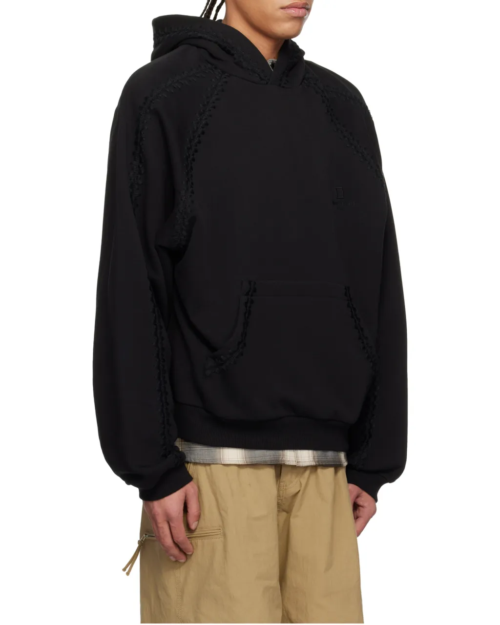 Line Embroidered Hoodie