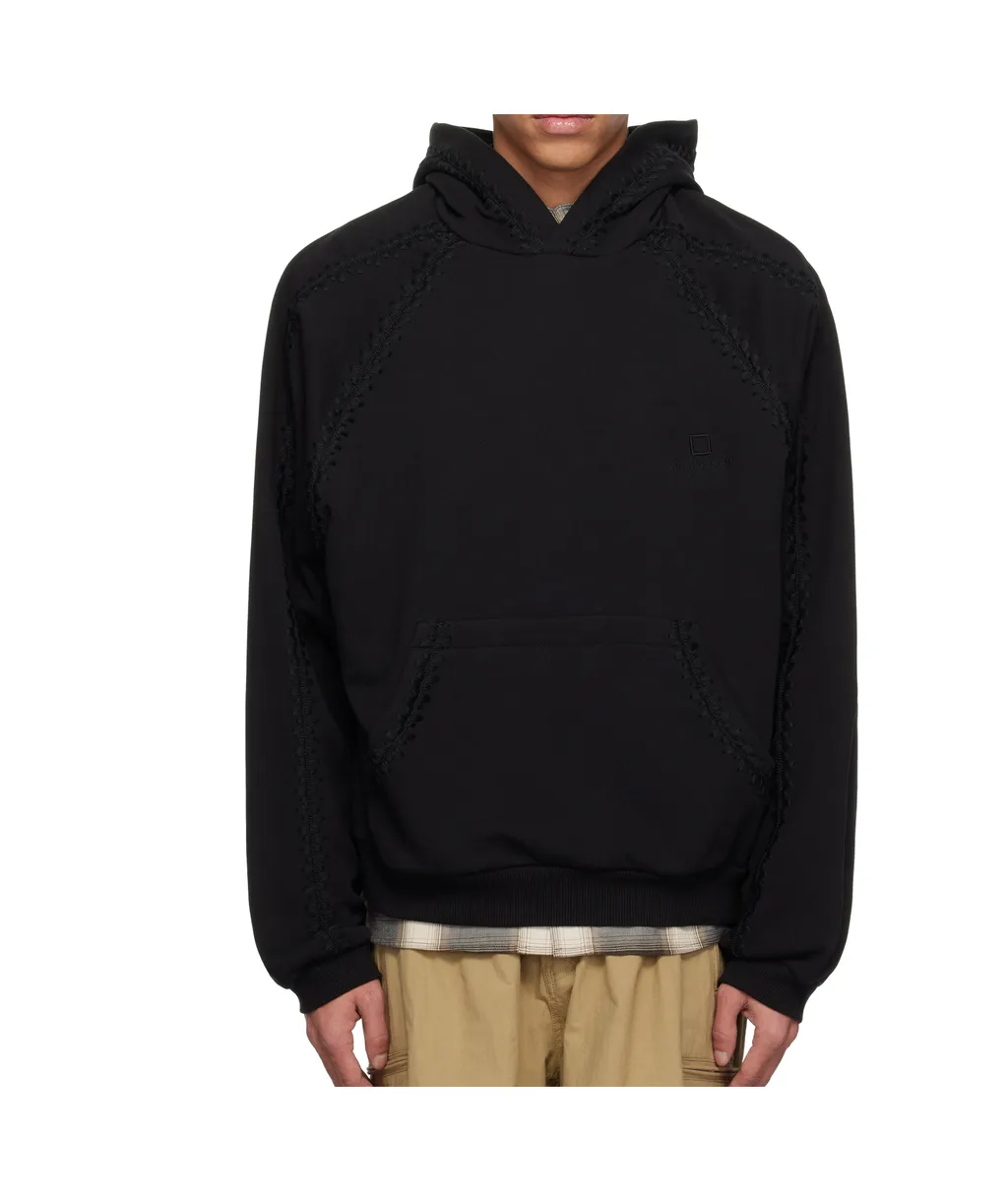 Line Embroidered Hoodie