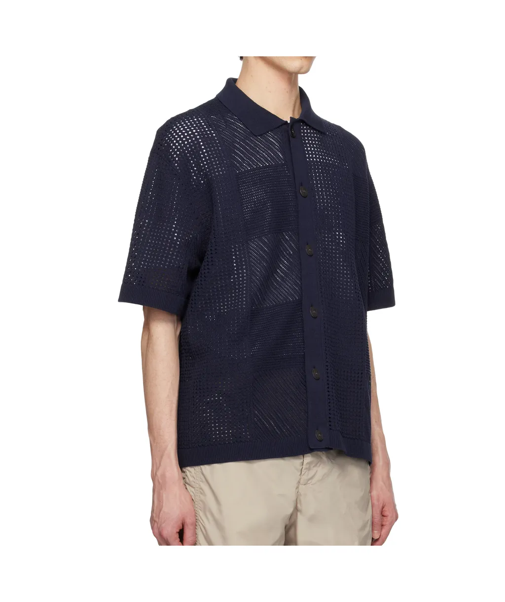 Open-Knit Cotton Shirt