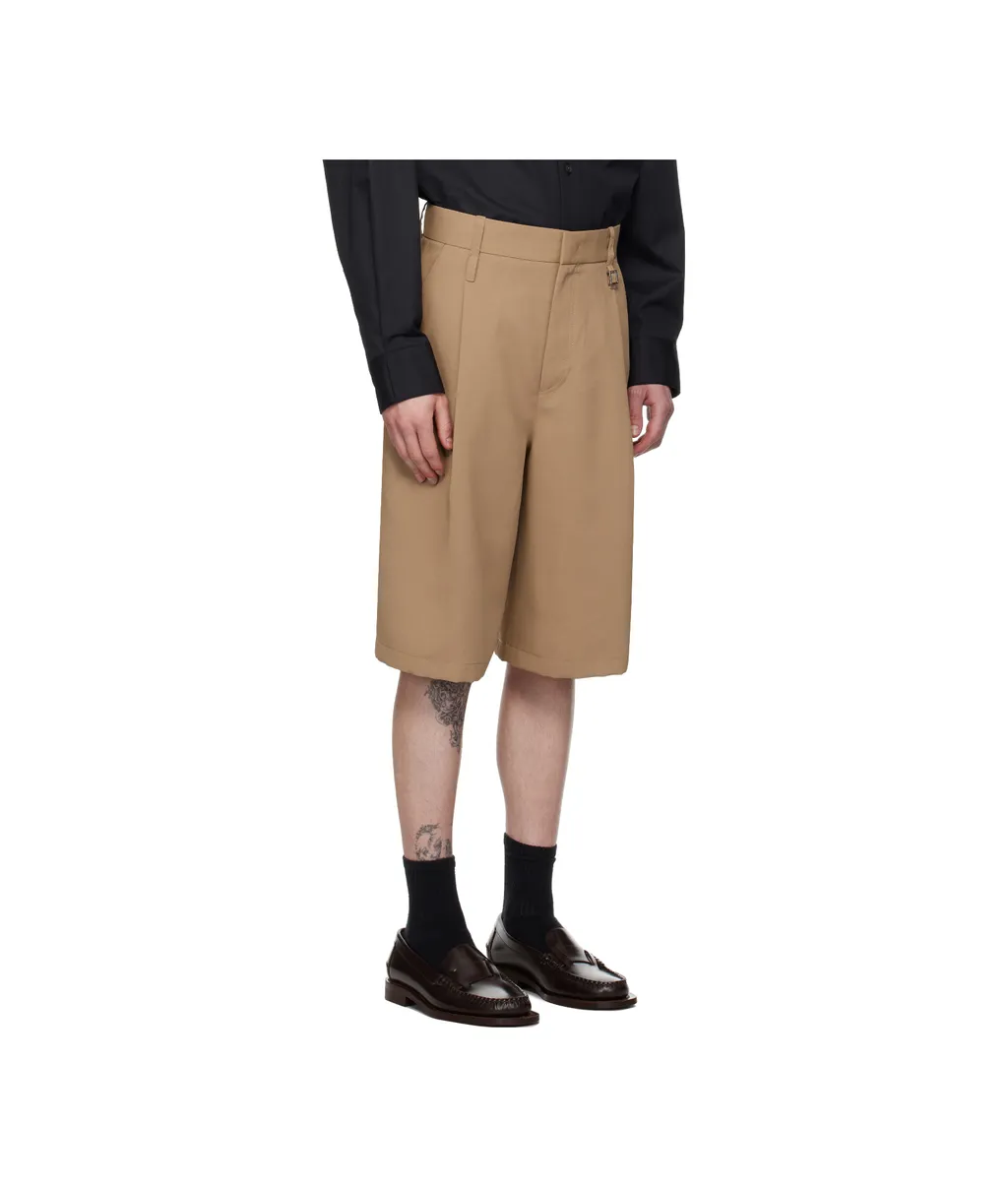 One-Tuck Pleated Shorts