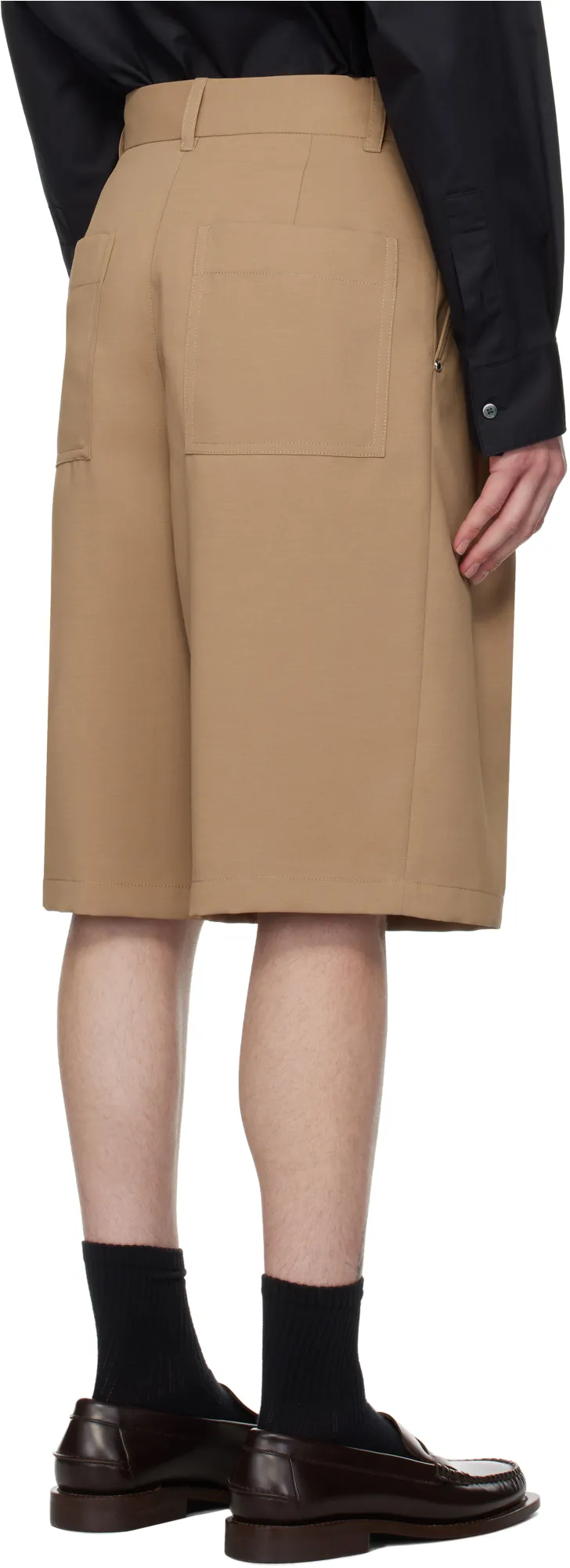 One-Tuck Pleated Shorts
