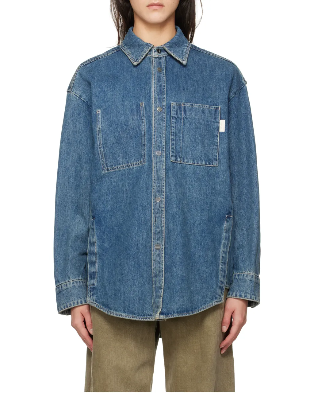 Long-Sleeved Denim Shirt