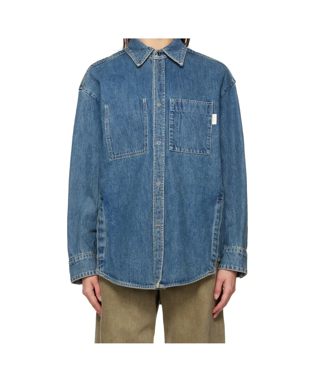 Long-Sleeved Denim Shirt
