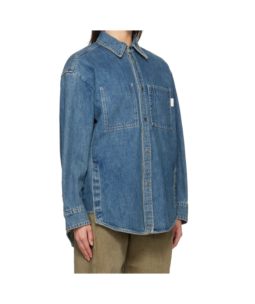 Long-Sleeved Denim Shirt
