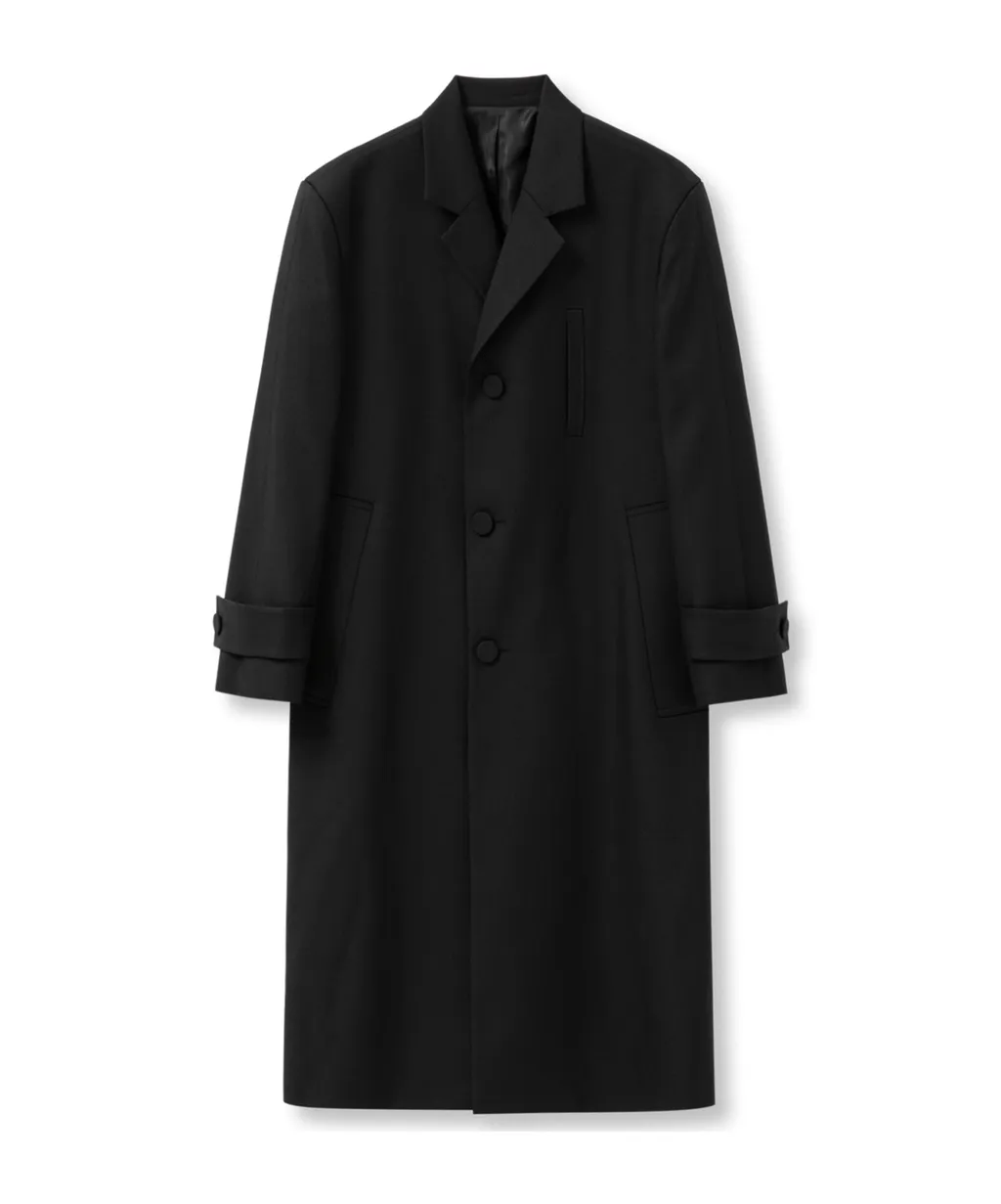 Single-Breasted Wool Coat