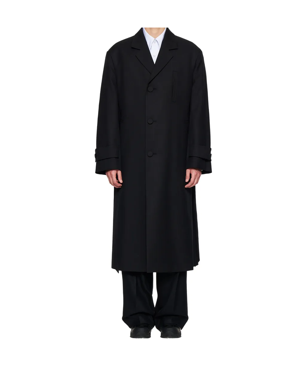 Single-Breasted Wool Coat