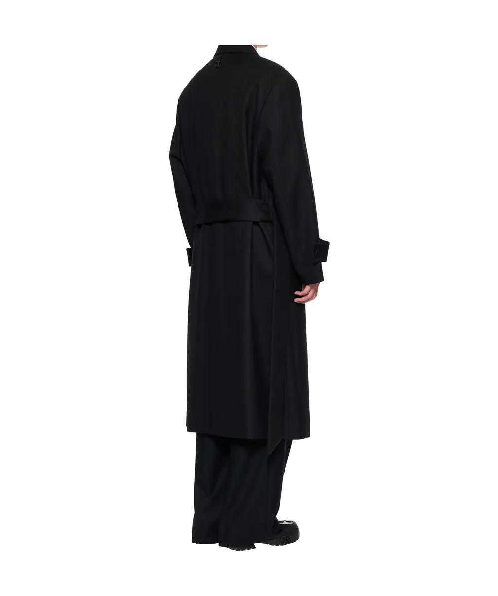 Single-Breasted Wool Coat