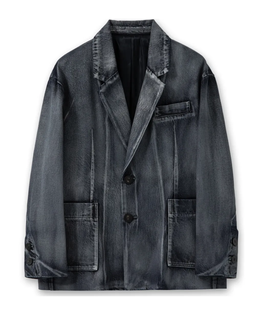 Single-Breasted Denim Coat