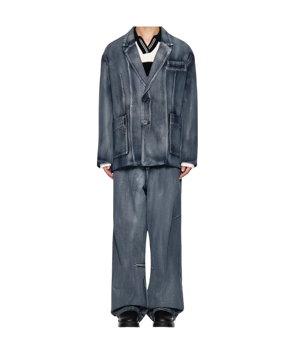 Single-Breasted Denim Coat