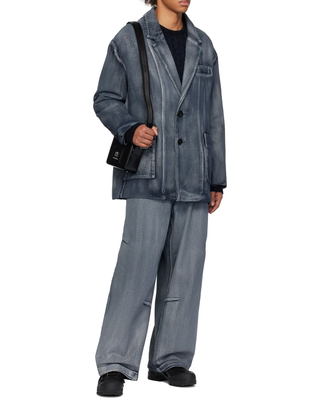 Single-Breasted Denim Coat