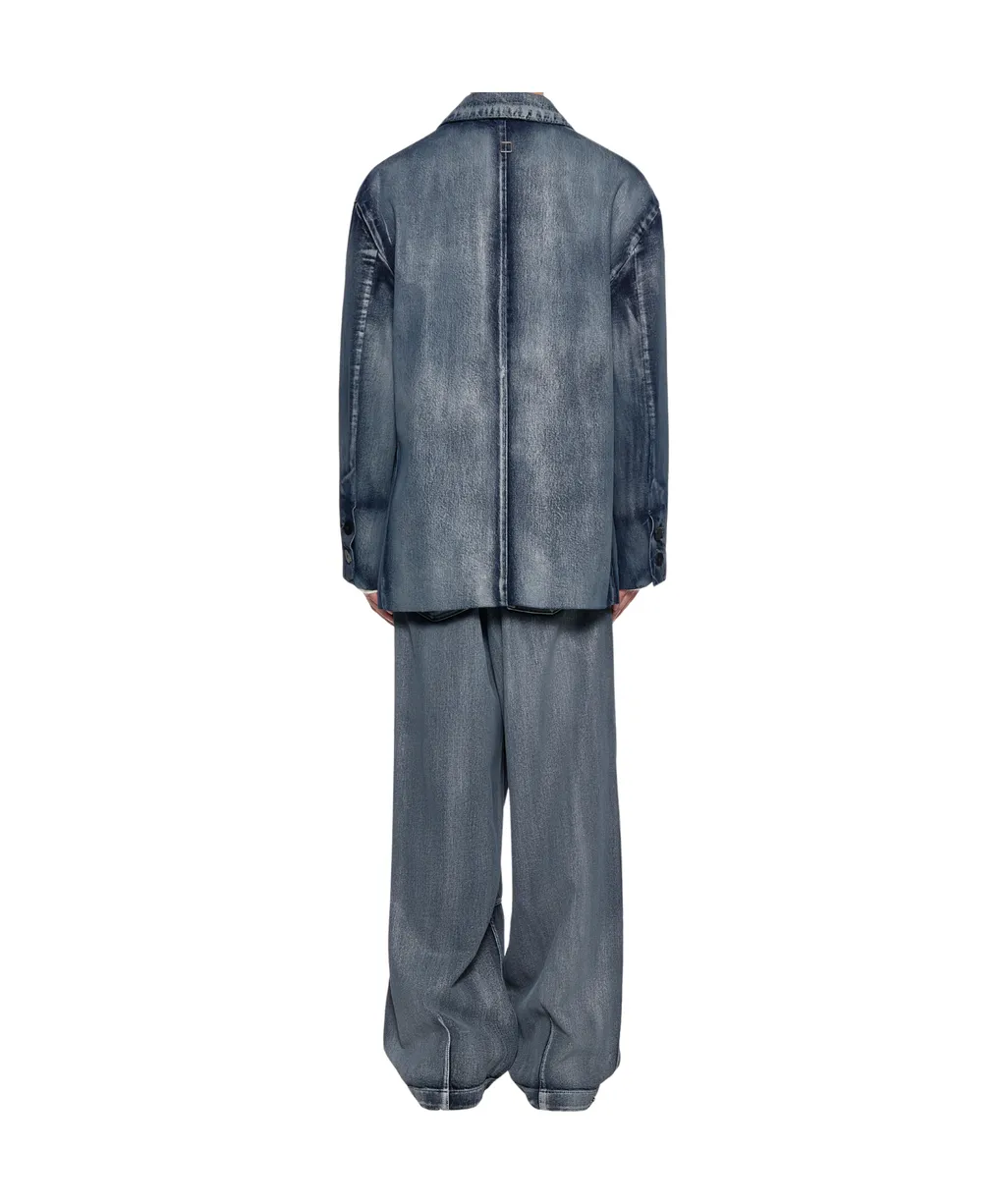 Single-Breasted Denim Coat