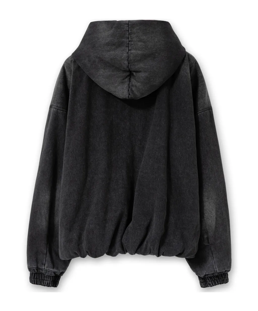 Zippered Denim Coat