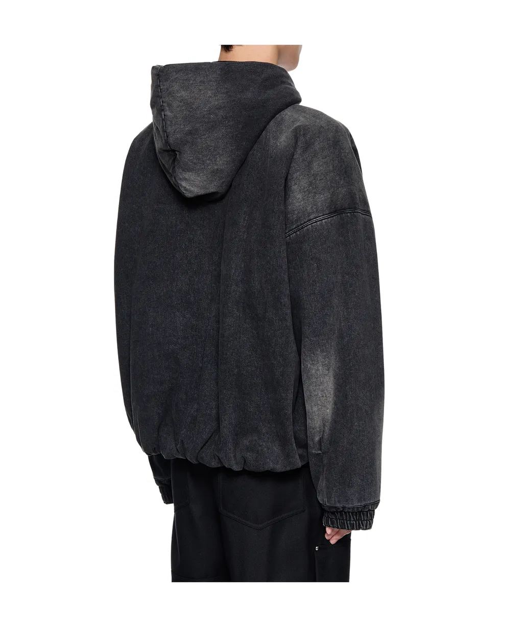 Zippered Denim Coat