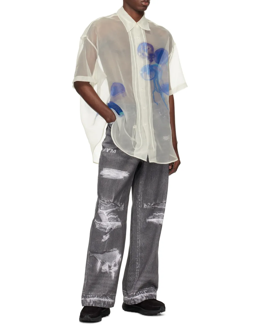 Printed Sheer Shirt