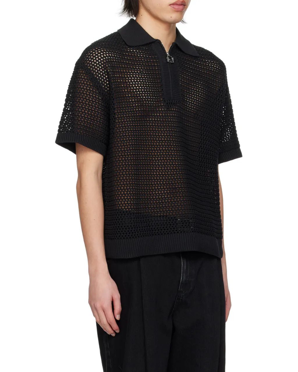 Mesh Short-Sleeved Sweater
