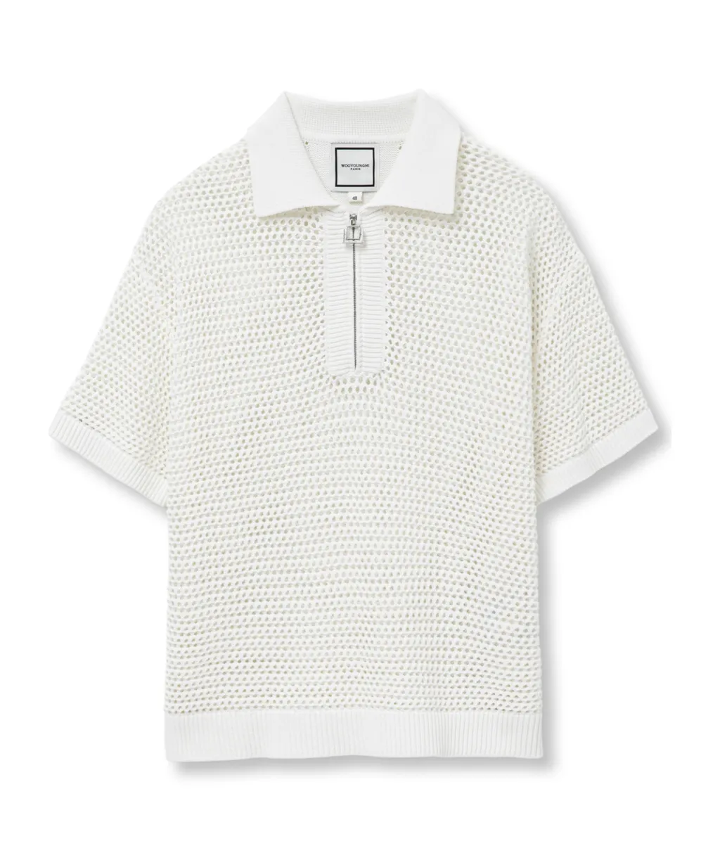 Mesh Short-Sleeved Sweater
