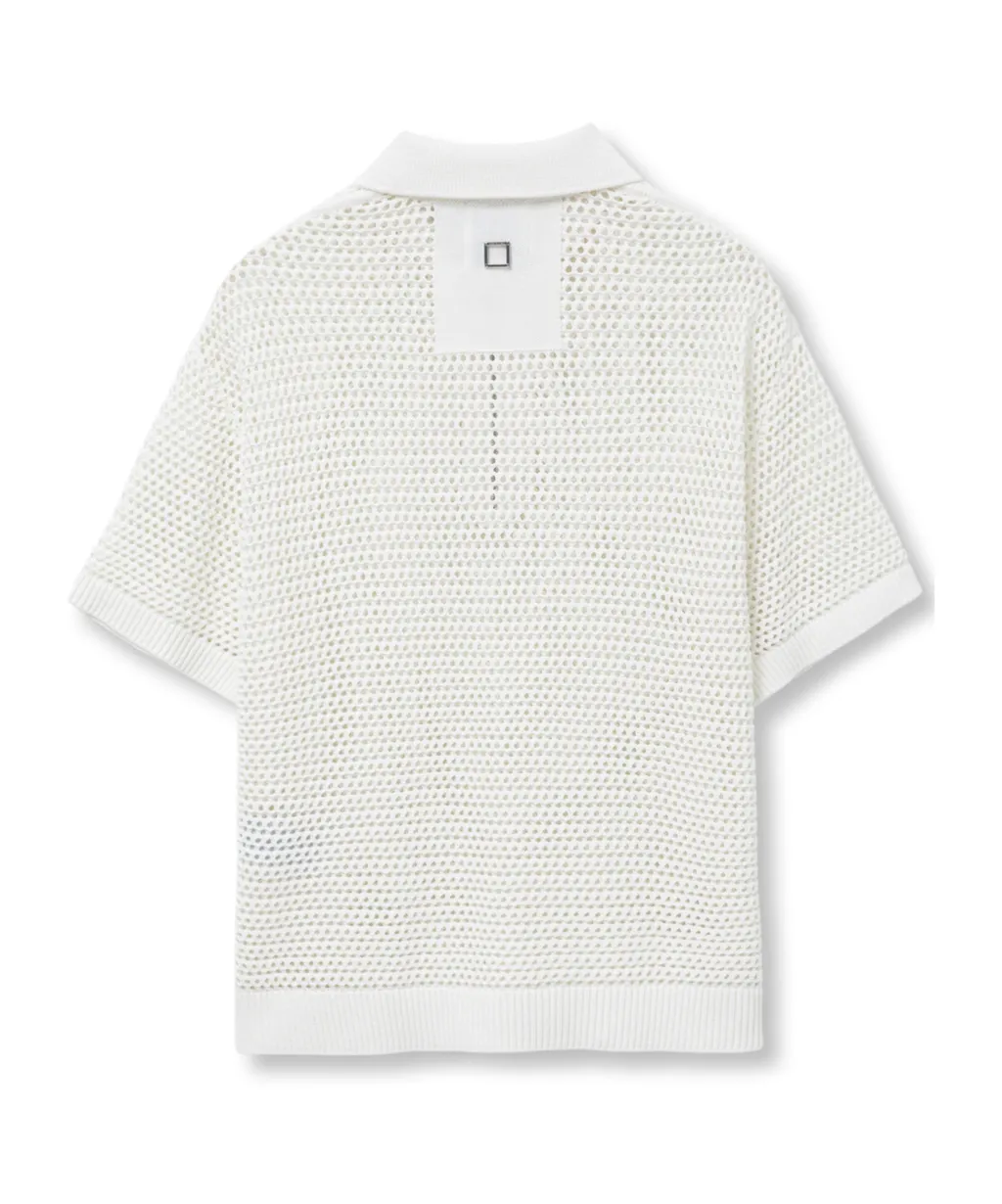 Mesh Short-Sleeved Sweater