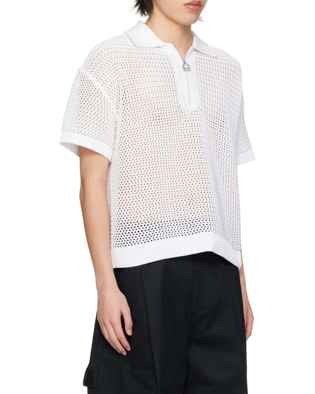 Mesh Short-Sleeved Sweater