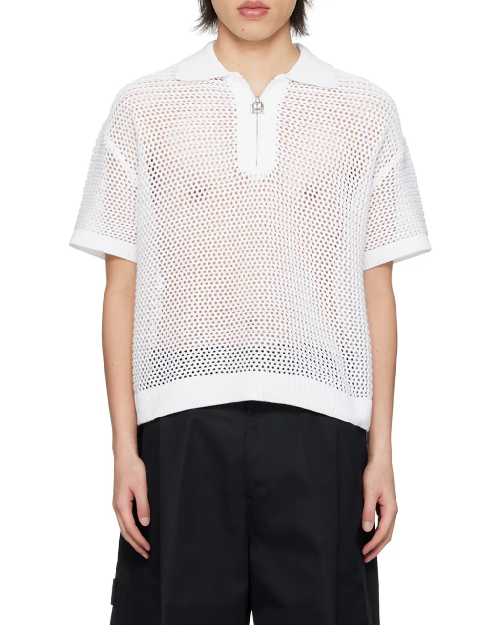 Mesh Short-Sleeved Sweater