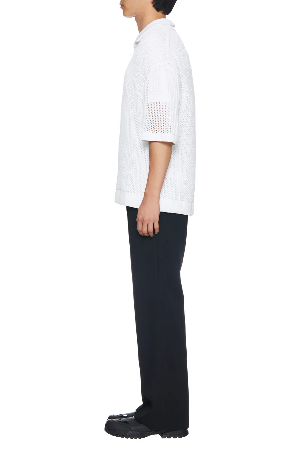 Mesh Short-Sleeved Sweater