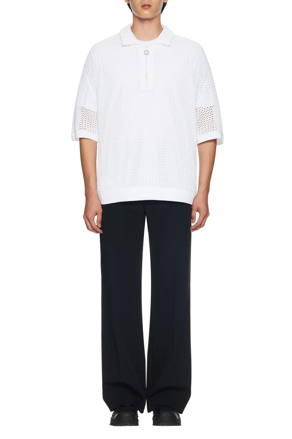 Mesh Short-Sleeved Sweater