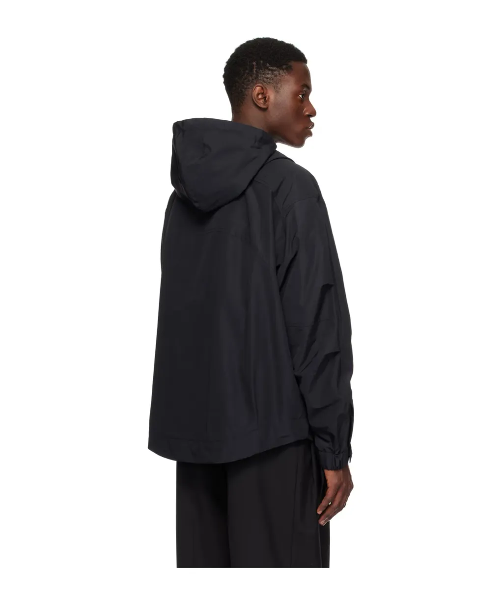 Semi-Zipper Hooded Casual Jacket