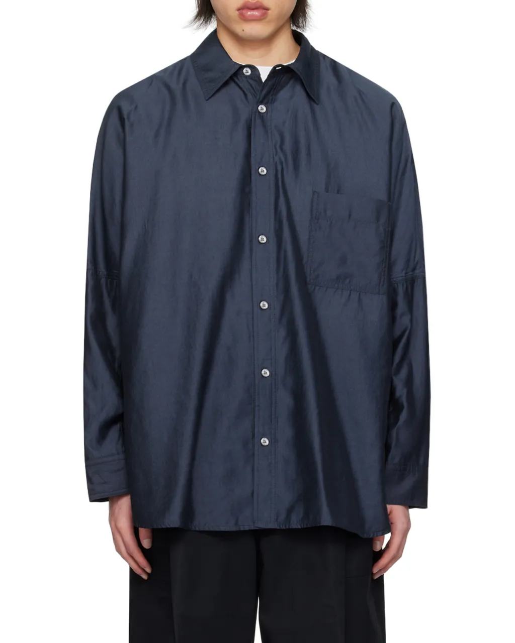 Long-Sleeved Lapel Shirt