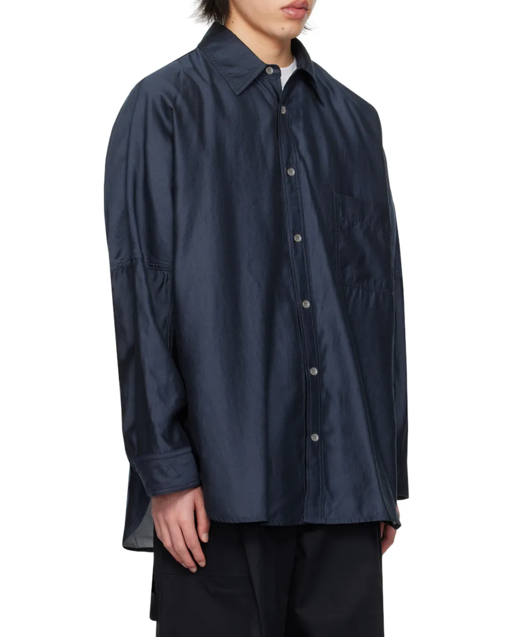 Long-Sleeved Lapel Shirt