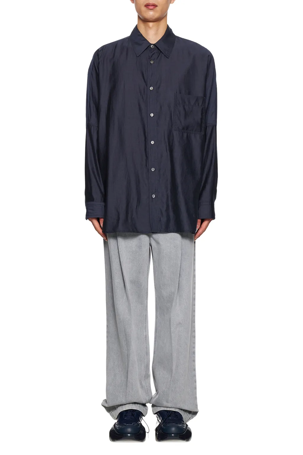 Long-Sleeved Lapel Shirt