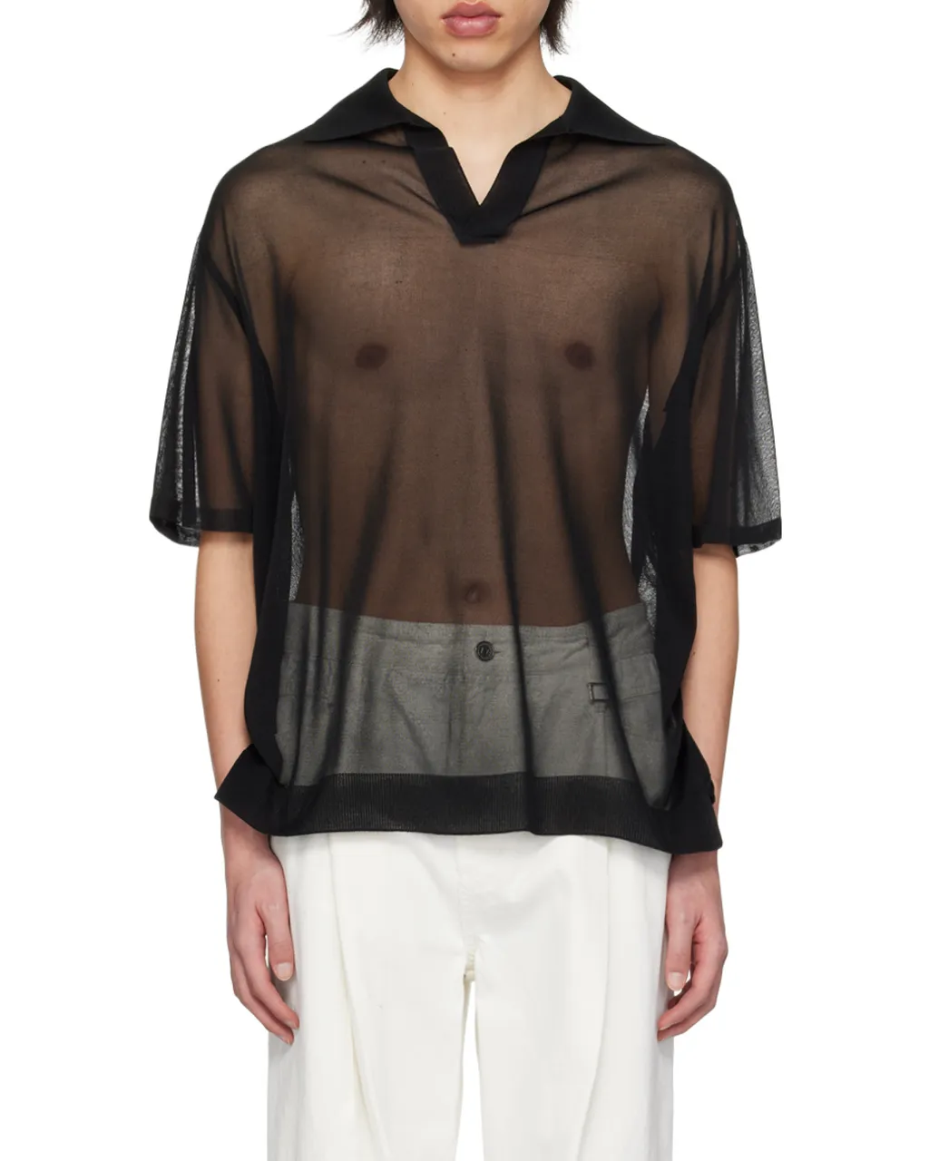 Perspective Short-Sleeved Sweater