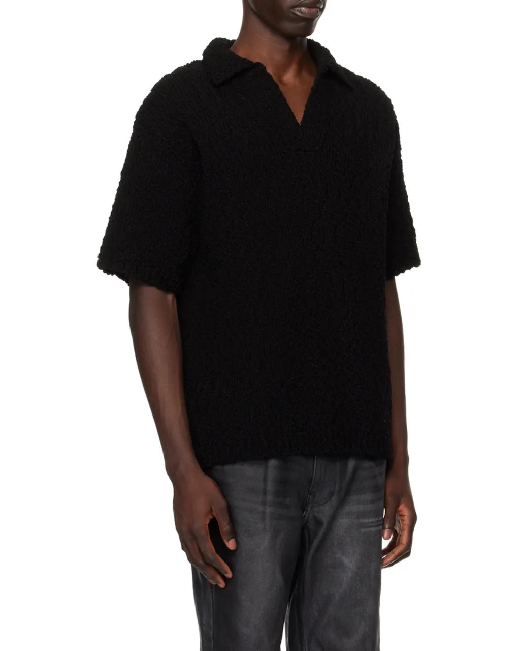 Short Sleeve Knitted Polo Shirt