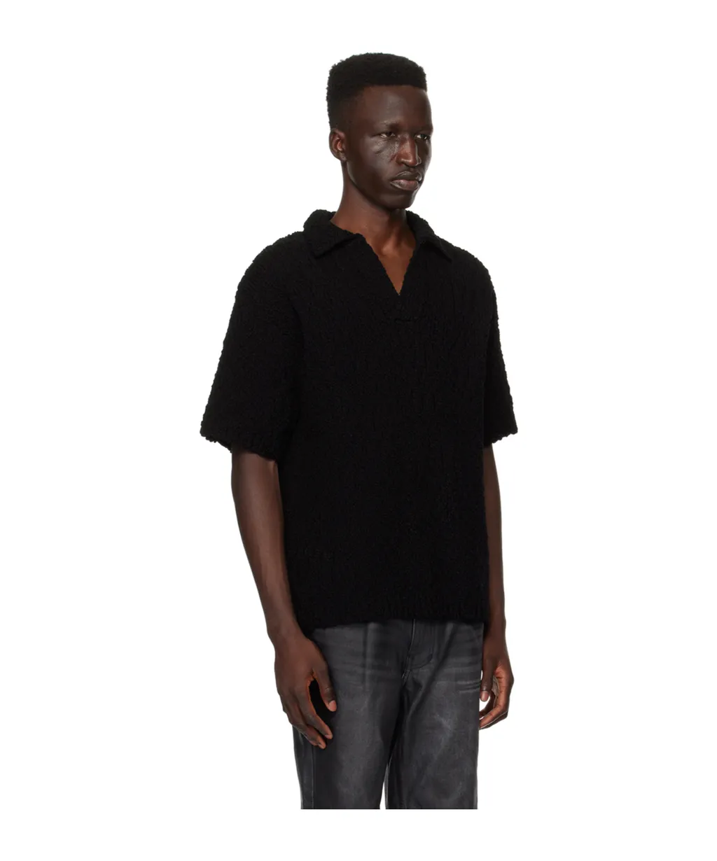 Short Sleeve Knitted Polo Shirt