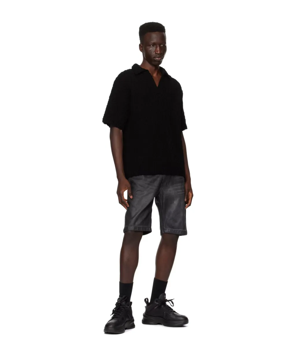 Short Sleeve Knitted Polo Shirt